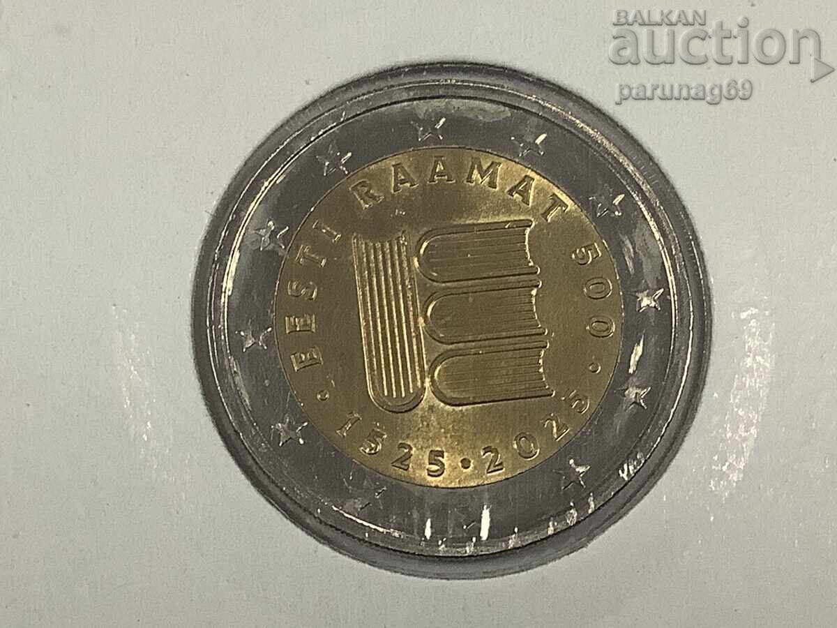 Estonia 2 euro 2025 - Primul text tipărit în limba estonă