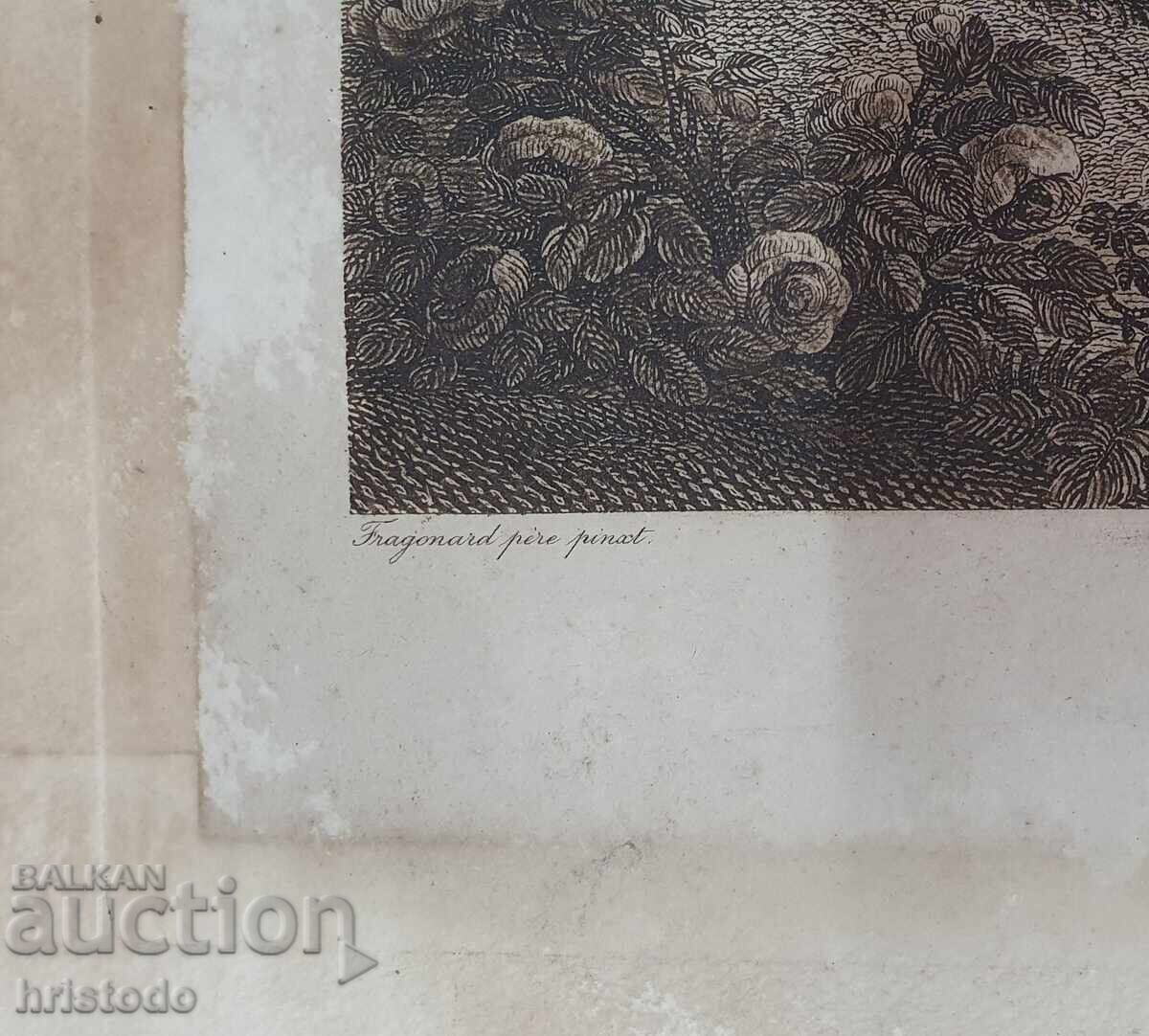 Grafică franceză, gravură de Charles Bargue "Le Serment" - Jurământul - 5