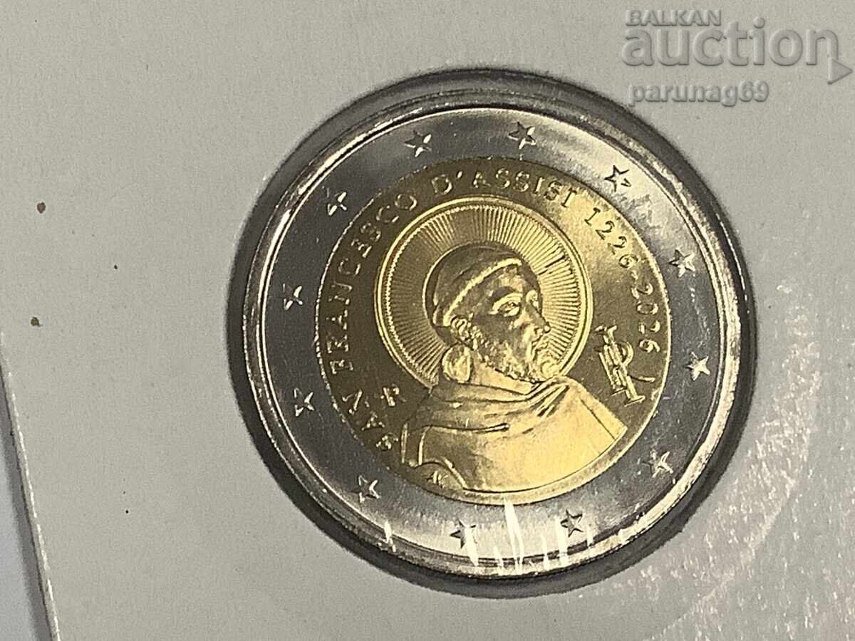 Italia 2 euro 2026 - Sfântul Francisc din Assisi Italia 2 euro 2026 - Sfântul Francisc din Assisi