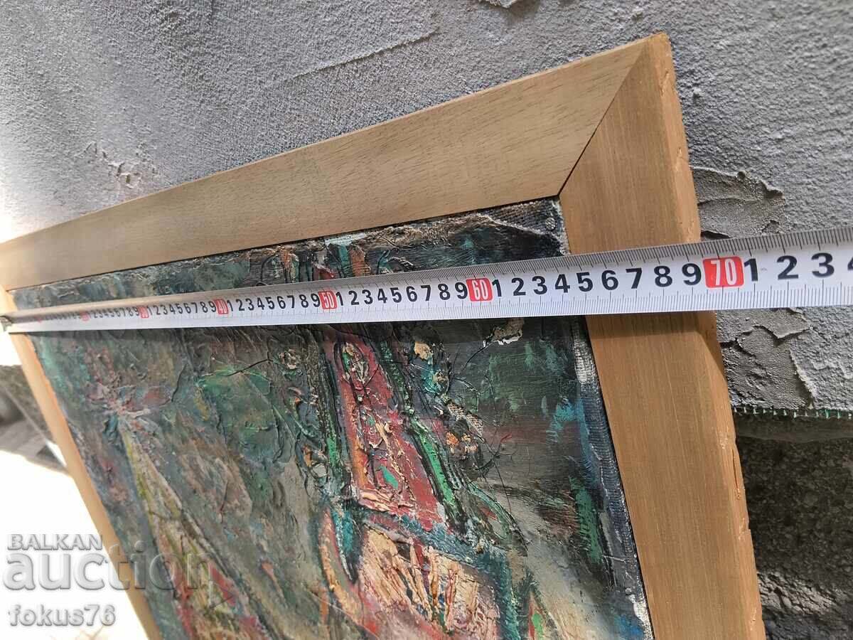 Pictură veche bulgărească, ulei pe pânză, Mișo Mihailov - Kukeri - 7 Pictură veche bulgărească, ulei pe pânză, Mișo Mihailov - Kukeri - 7