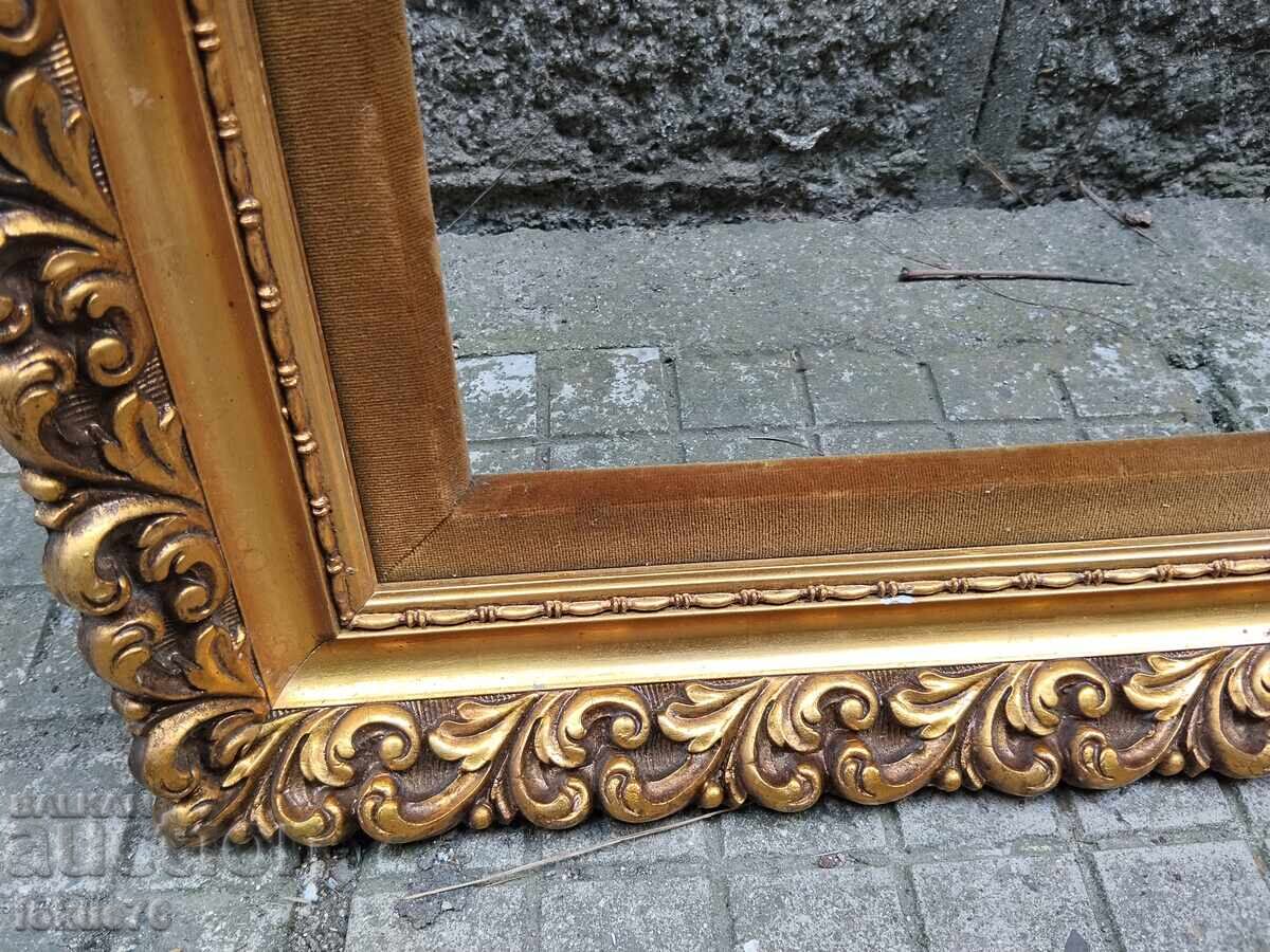 Прекрасна огромна дървена барокова рамка за картина - 6