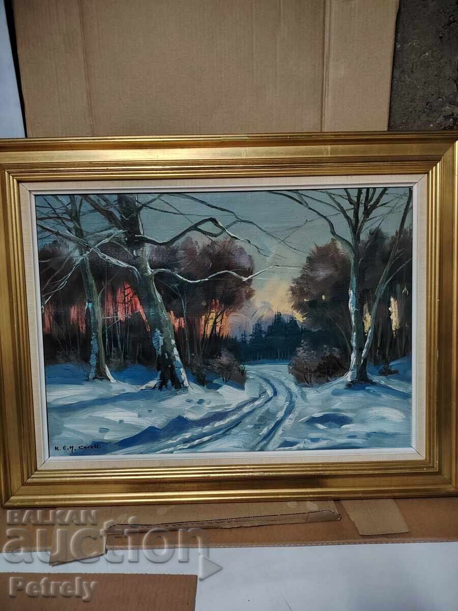 Large oil painting