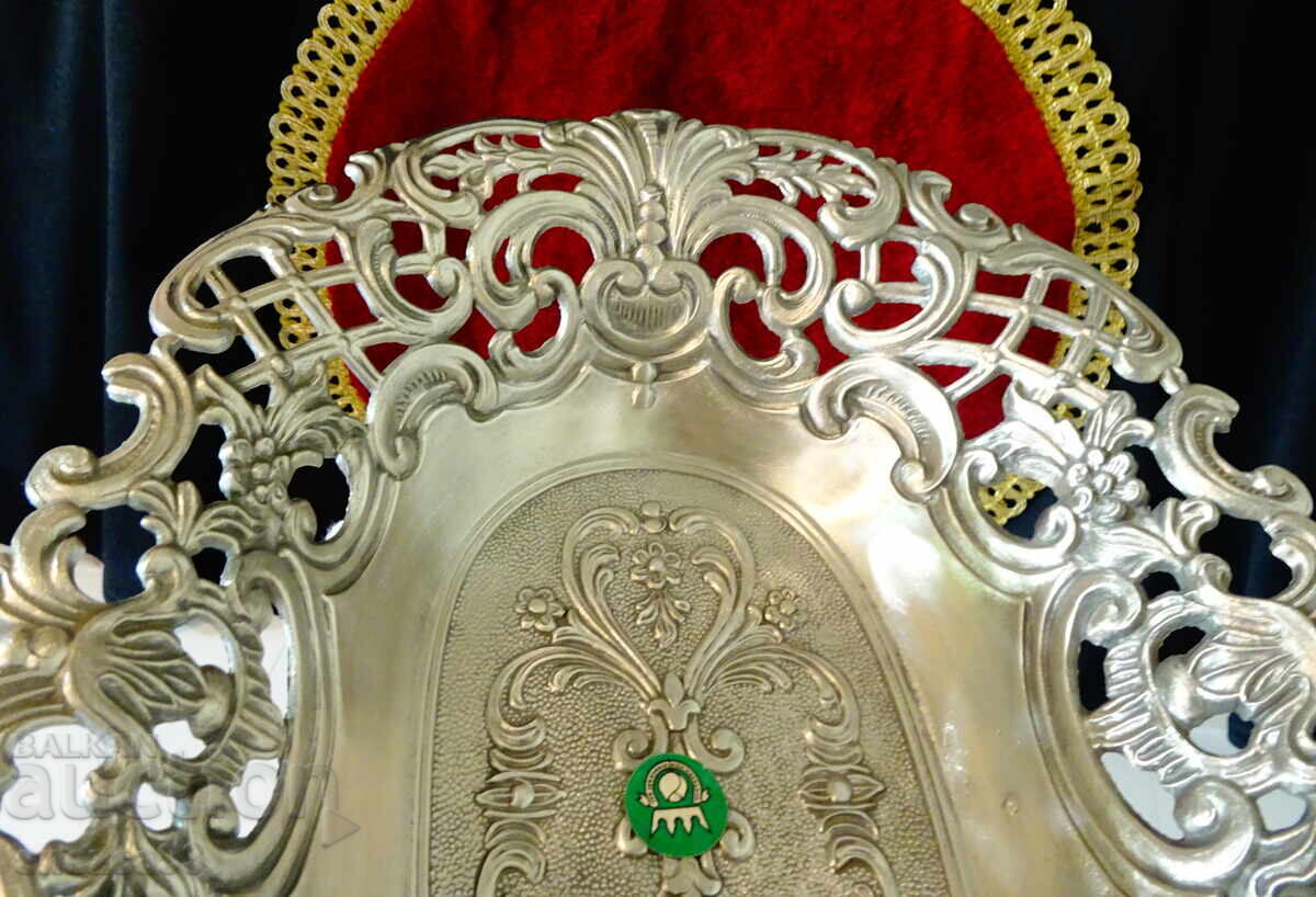 Pewter fruit bowl, Art Nouveau embossed ornaments with price € 39.99 | 78.21 BGN
