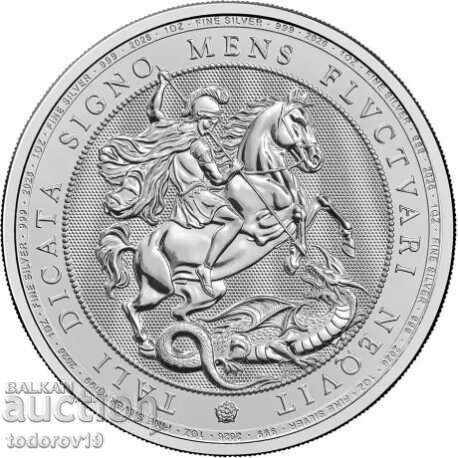 Argint 1 oz Sf. Gheorghe și balaurul 2026 - Marea Britanie