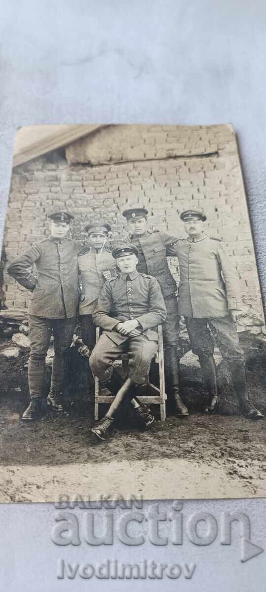 Foto Ofițeri și soldați 1917 Primul Război Mondial