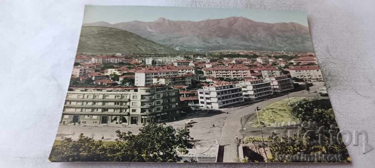 Пощенска картичка Сливен Общ изглед 1963