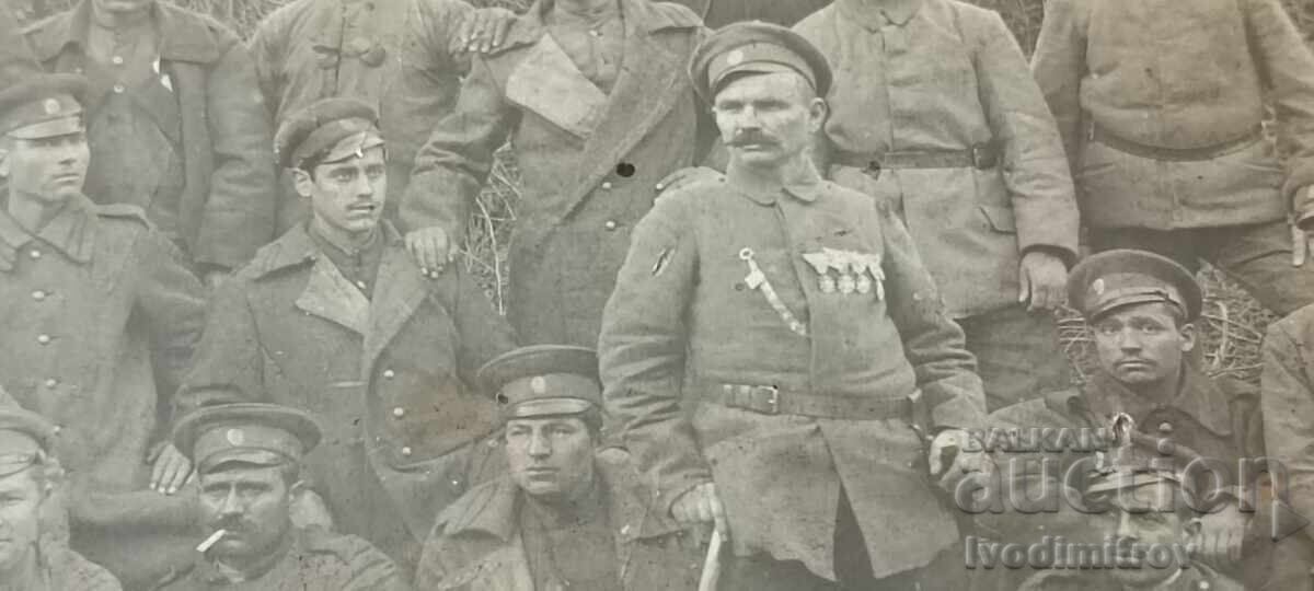 Photo Soldier with orders and medals and soldiers at the front WWI with price € 29.00 | 56.72 BGN