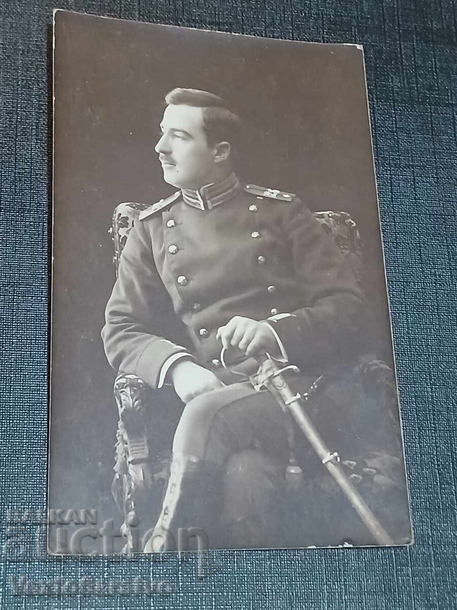 Fotografie-Poză veche-Primul Război Mondial-MILITARĂ-OFIȚERI-UNIFORMĂ
