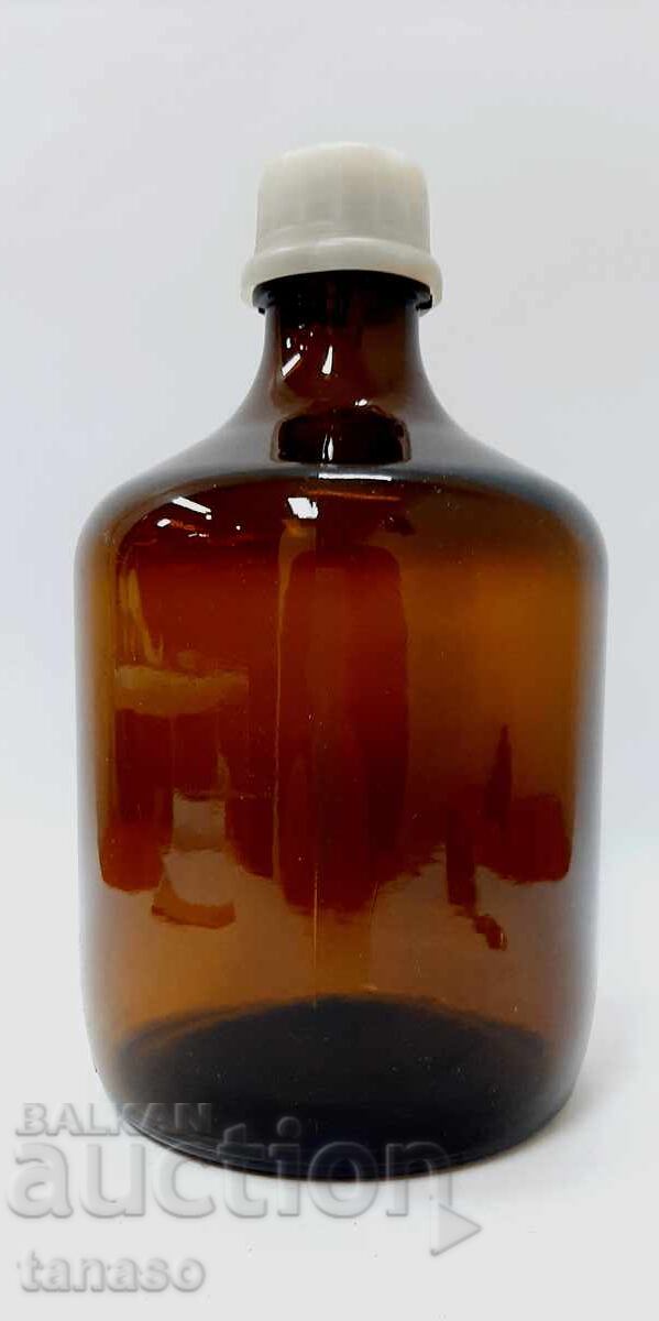 Vintage 60s laboratory bottle, thick amber glass with price € 20.00 | 39.12 BGN