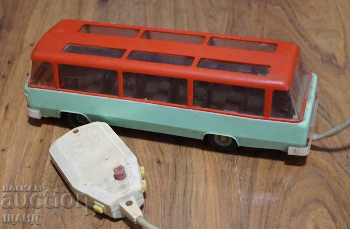 Auction  Old Polish plastic toy bus model, battery-operated