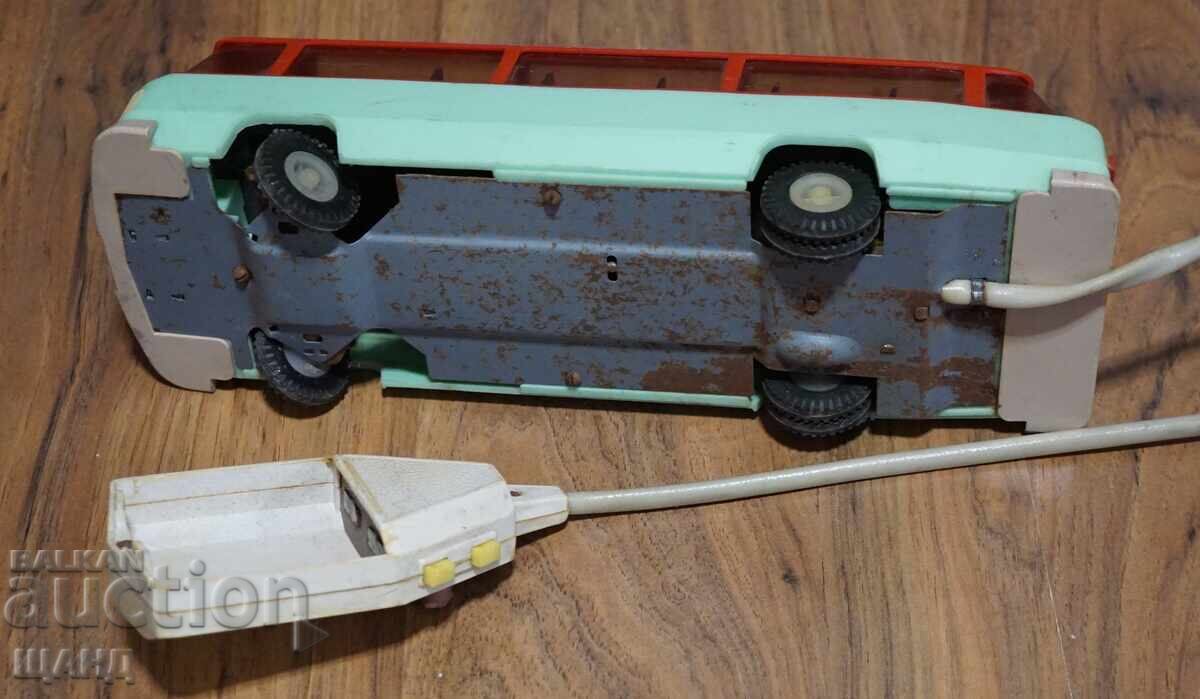 Old Polish plastic toy bus model, battery-operated - 5