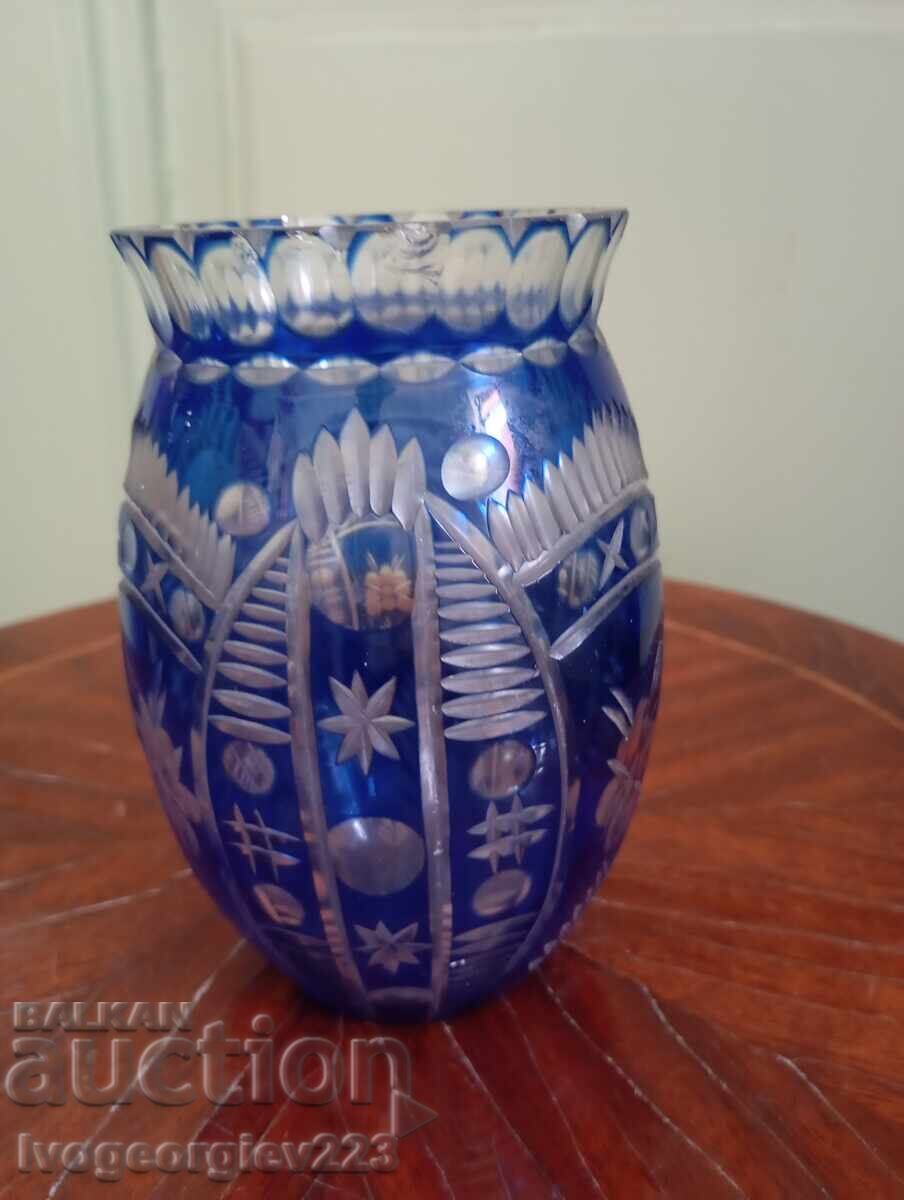 vaza de cristal boemia