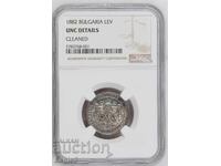 1 lev 1882 UNC DETAILS Cleaned