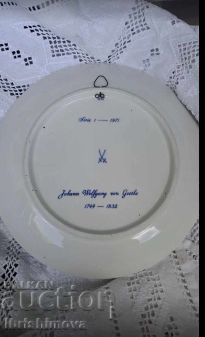 Meissen чиния Йохан Волфганг фон Гьоте с цена € 60.00 | 117.35 лв.