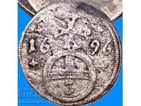 3 пфенига 1696 Австрия Силезия Леополд I сребро