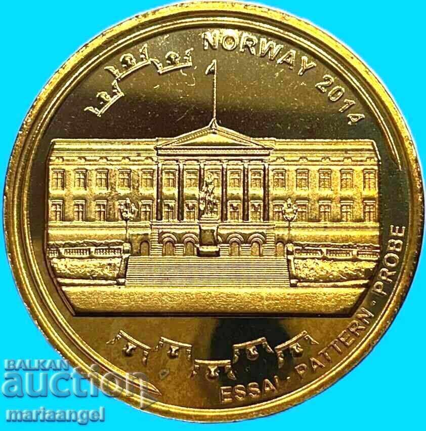 Νορβηγία 2014 50 Øre (ευρώ σεντ) Δοκίμιο PROOF - 5