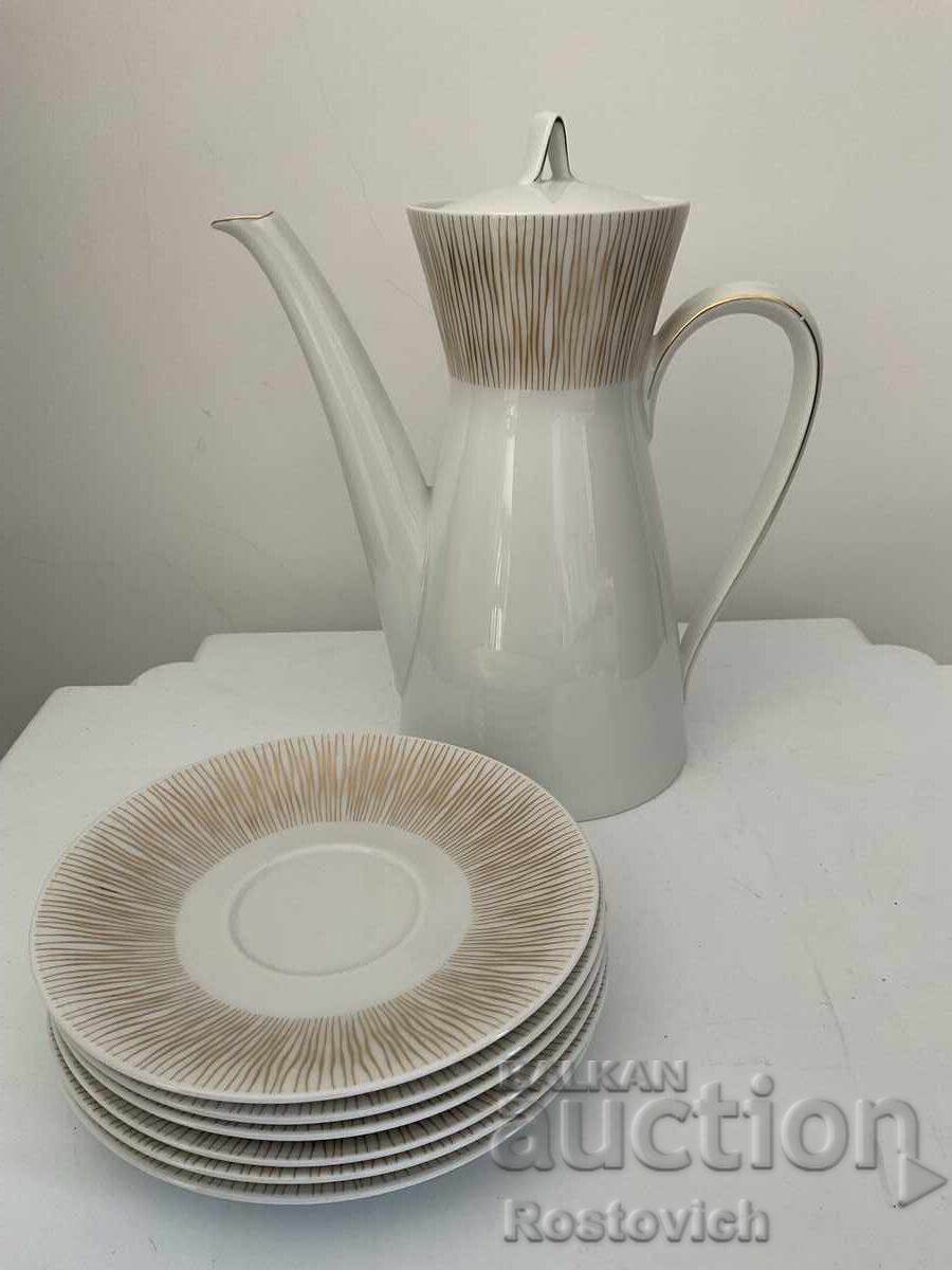Καφετιέρα και πιατάκια “Rosenthal”, form 2000, Γερμανία