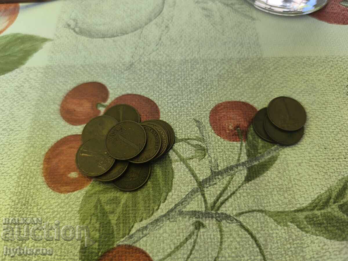 Аукцион Лот от стари 1 cent монети 63 броя Холандия непочистени Аукцион Лот от стари 1 cent монети 63 броя Холандия непочистени