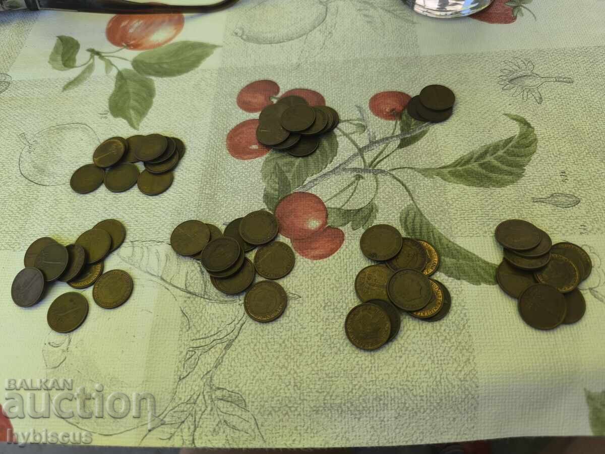Лот от стари 1 cent монети 63 броя Холандия непочистени Лот от стари 1 cent монети 63 броя Холандия непочистени
