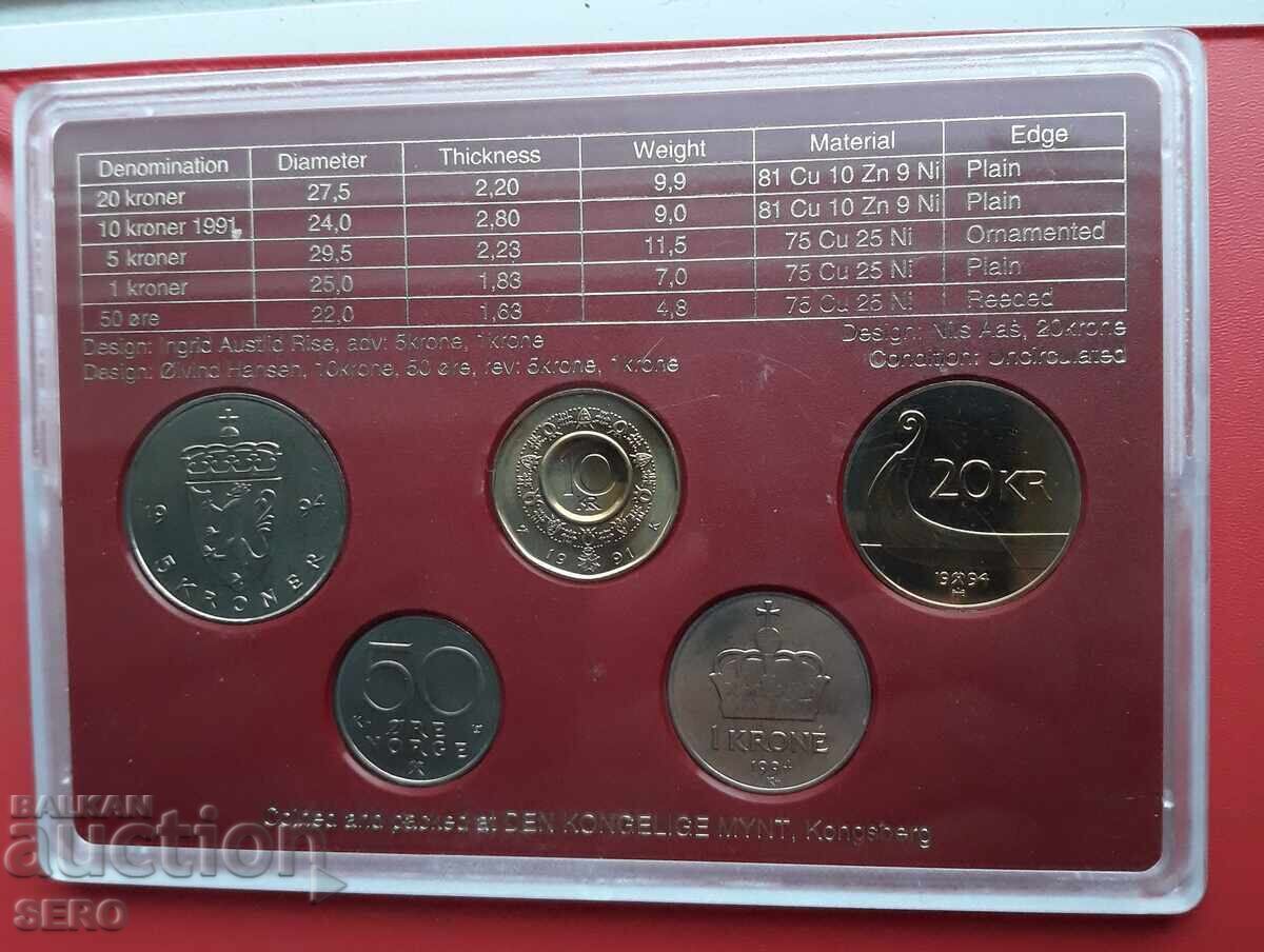 Νορβηγία-ΣΕΤ 1994 από 5 νομίσματα με τιμή € 8.00 | 15.65 BGN