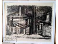 Grafică „Din Sozopol” de marea Elka Naydenova (1932-2016)