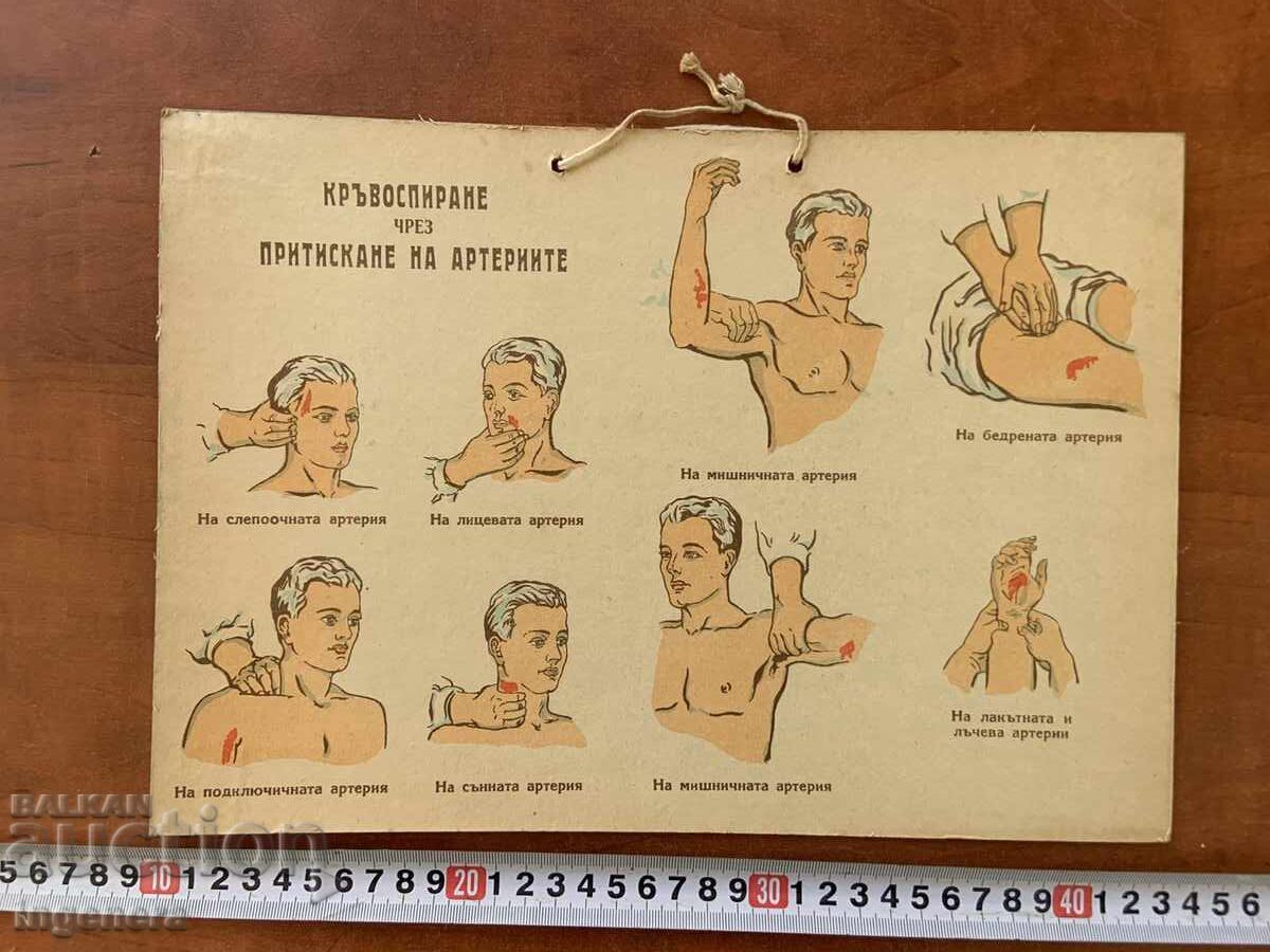 PLANȘĂ DIDACTICĂ FAȚĂ-VERSO DIN CARTON DIN PERIOADA SOCIALISTĂ CRUCEA ROȘIE PLANȘĂ DIDACTICĂ FAȚĂ-VERSO DIN CARTON DIN PERIOADA SOCIALISTĂ CRUCEA ROȘIE