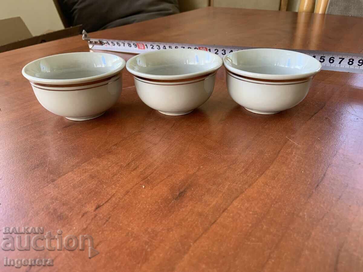 CEȘTI DE PORȚELAN PENTRU CAFEA CEAI-3 BUCĂȚI BULGARIA MARCATE CEȘTI DE PORȚELAN PENTRU CAFEA CEAI-3 BUCĂȚI BULGARIA MARCATE