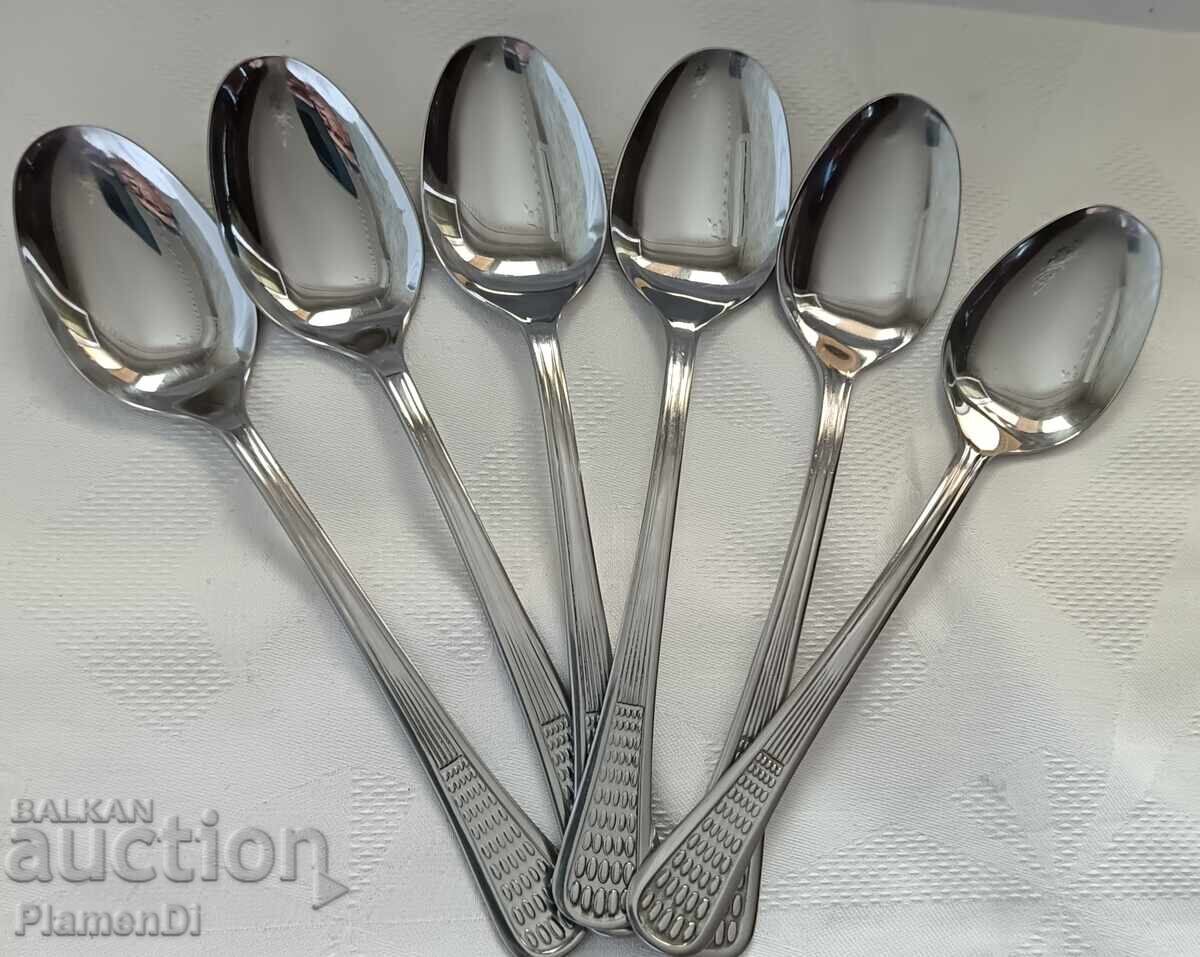 Auction  Set of 6 soup spoons - "Petko Denev" Gabrovo