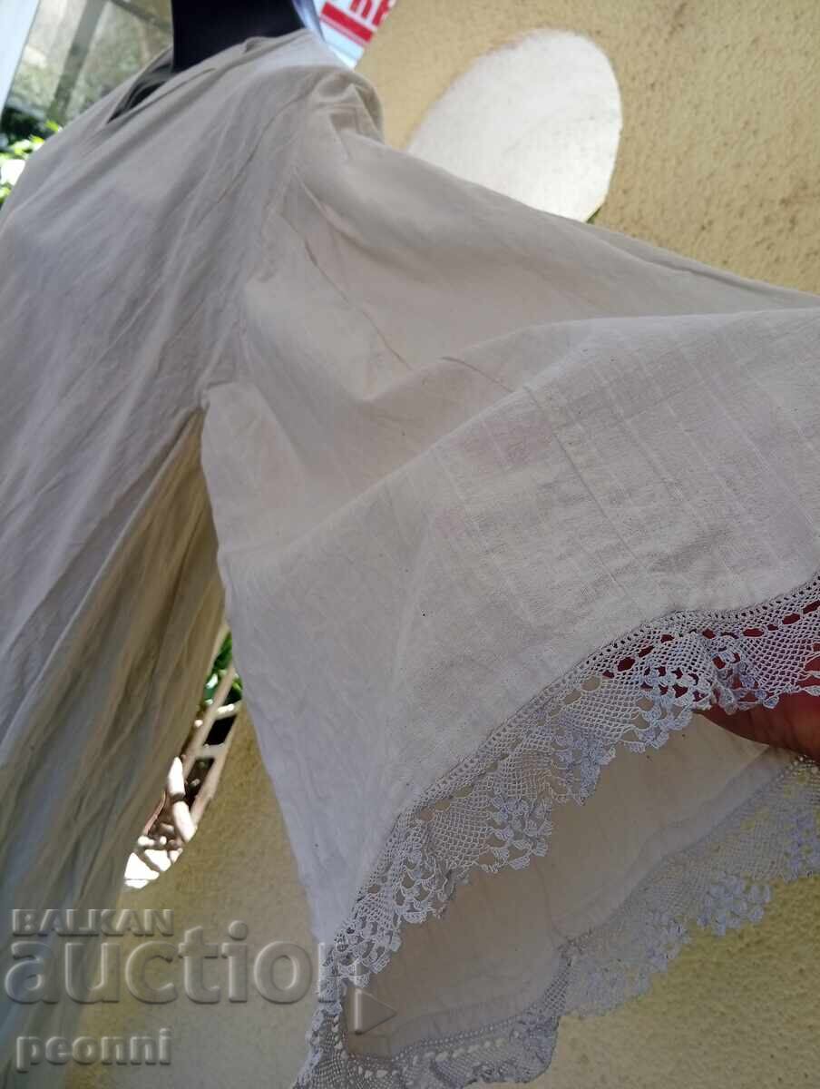 Cămașă femeiască pentru costum popular din regiunea Kiustendil, cu dantelă kene și mărgele - 5
