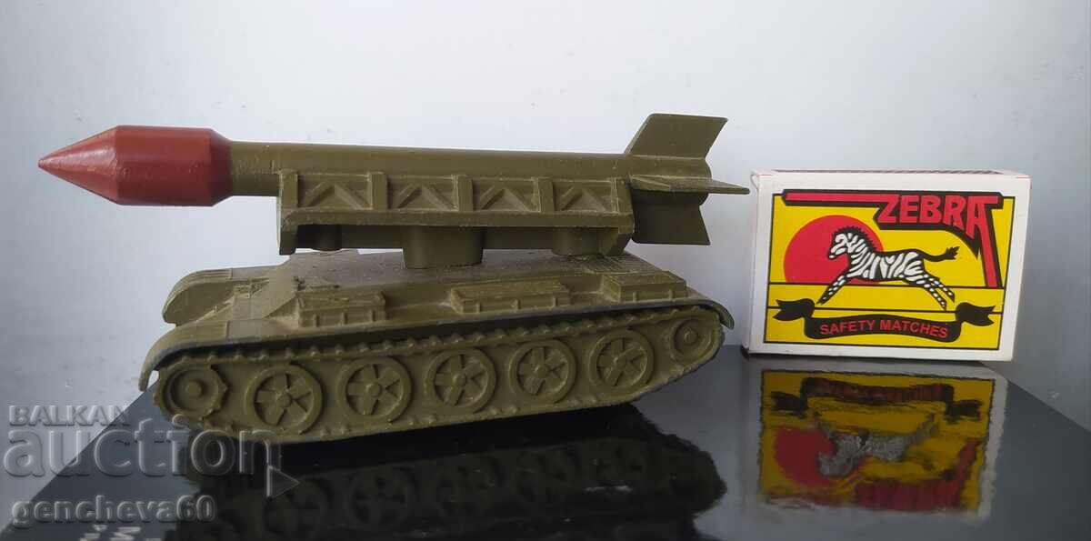 Vintage Russian die-cast metal rocket launcher model