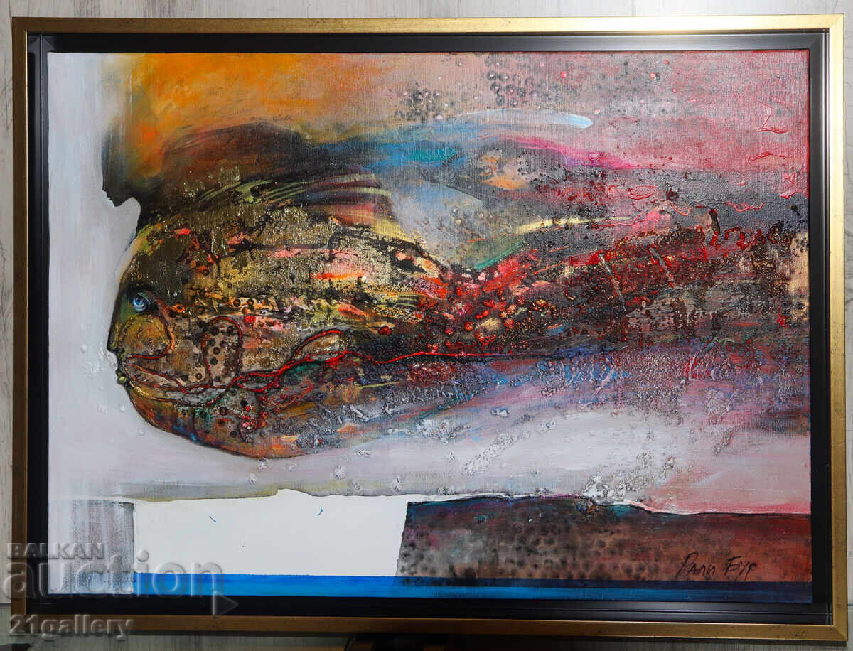 Ralitsa Burova "Journey to Ikigai" mixed media painting with price € 650.00 | 1271.29 BGN