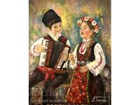 Denitsa Garelova tablou 40/50 „Cântec popular”