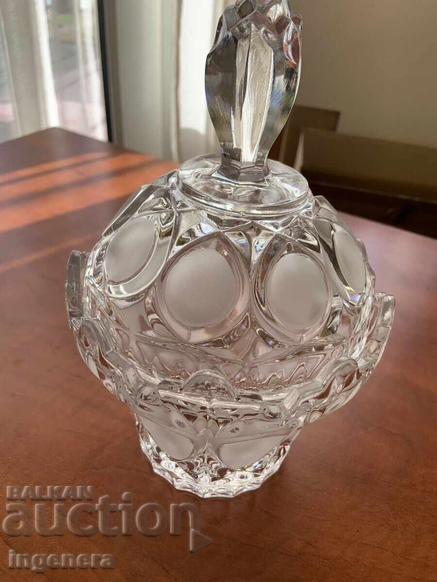 BOL BOMBONIERĂ STICLĂ CRISTAL RELIEF FRUMUSEȚE CADOU cu preț € 98.00 | 191.67 BGN