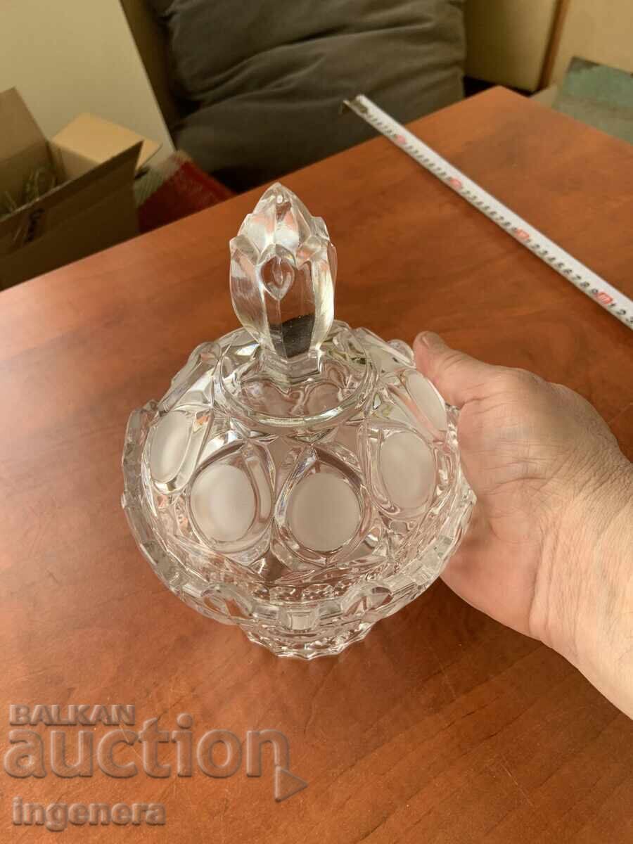 BOL BOMBONIERĂ STICLĂ CRISTAL RELIEF FRUMUSEȚE CADOU - 5