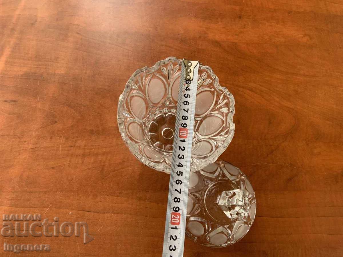 BOL BOMBONIERĂ STICLĂ CRISTAL RELIEF FRUMUSEȚE CADOU - 6