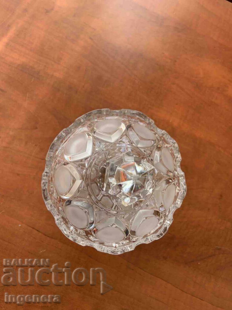 BOL BOMBONIERĂ STICLĂ CRISTAL RELIEF FRUMUSEȚE CADOU - 7
