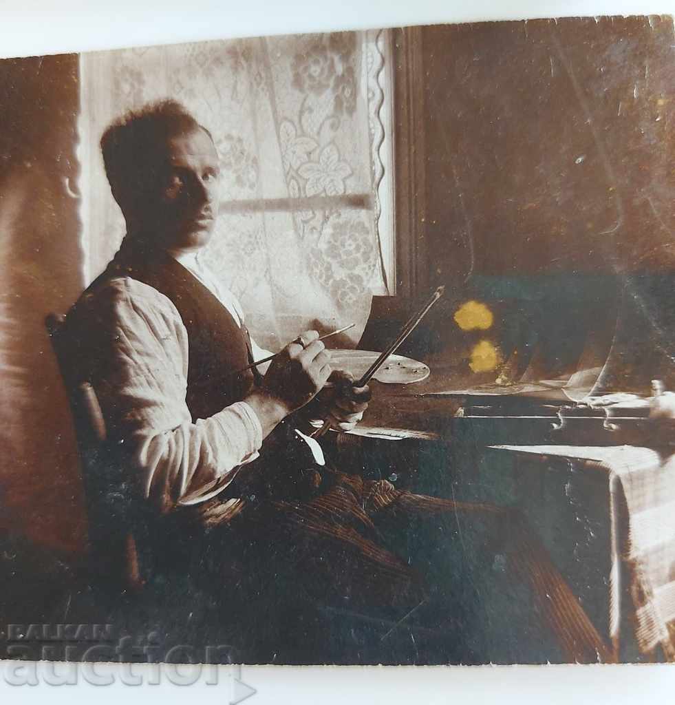 1923 BURGAS ARTIST SNAPSHOT PHOTOGRAPH KINGDOM OF BULGARIA