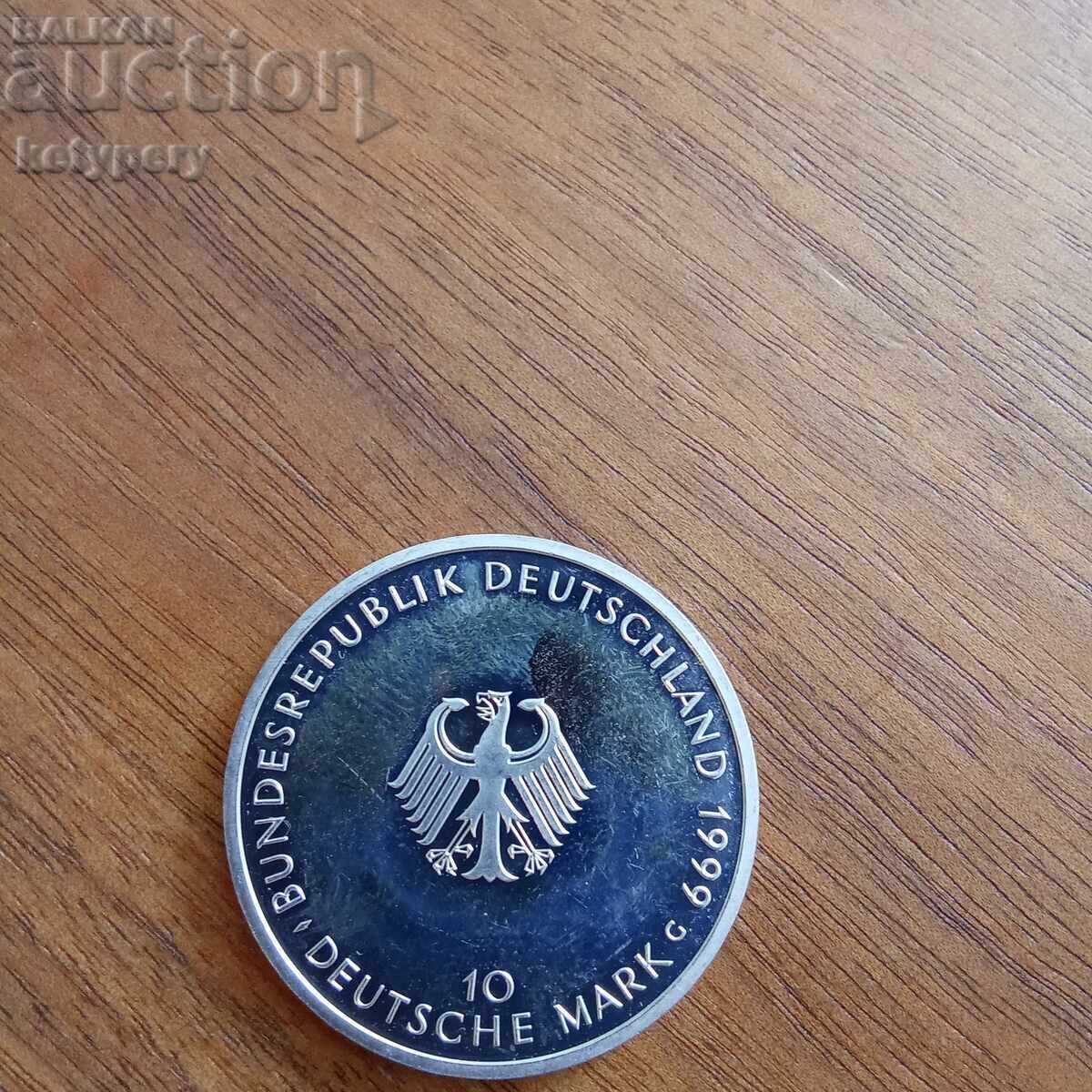 10 μάρκα 1999, ασήμι από 1 σεντ BZC