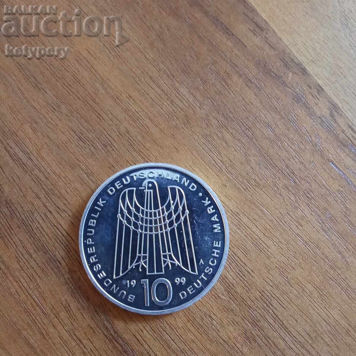 10 μάρκα 1999, ασήμι από 1 σεντ BZC