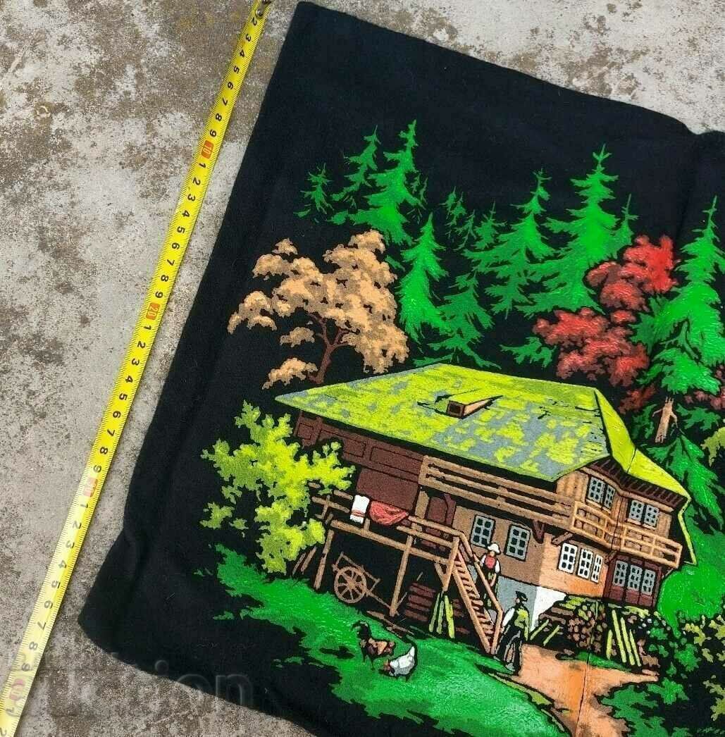 . OLD UNUSED PAINTED PILLOW CASE - 5