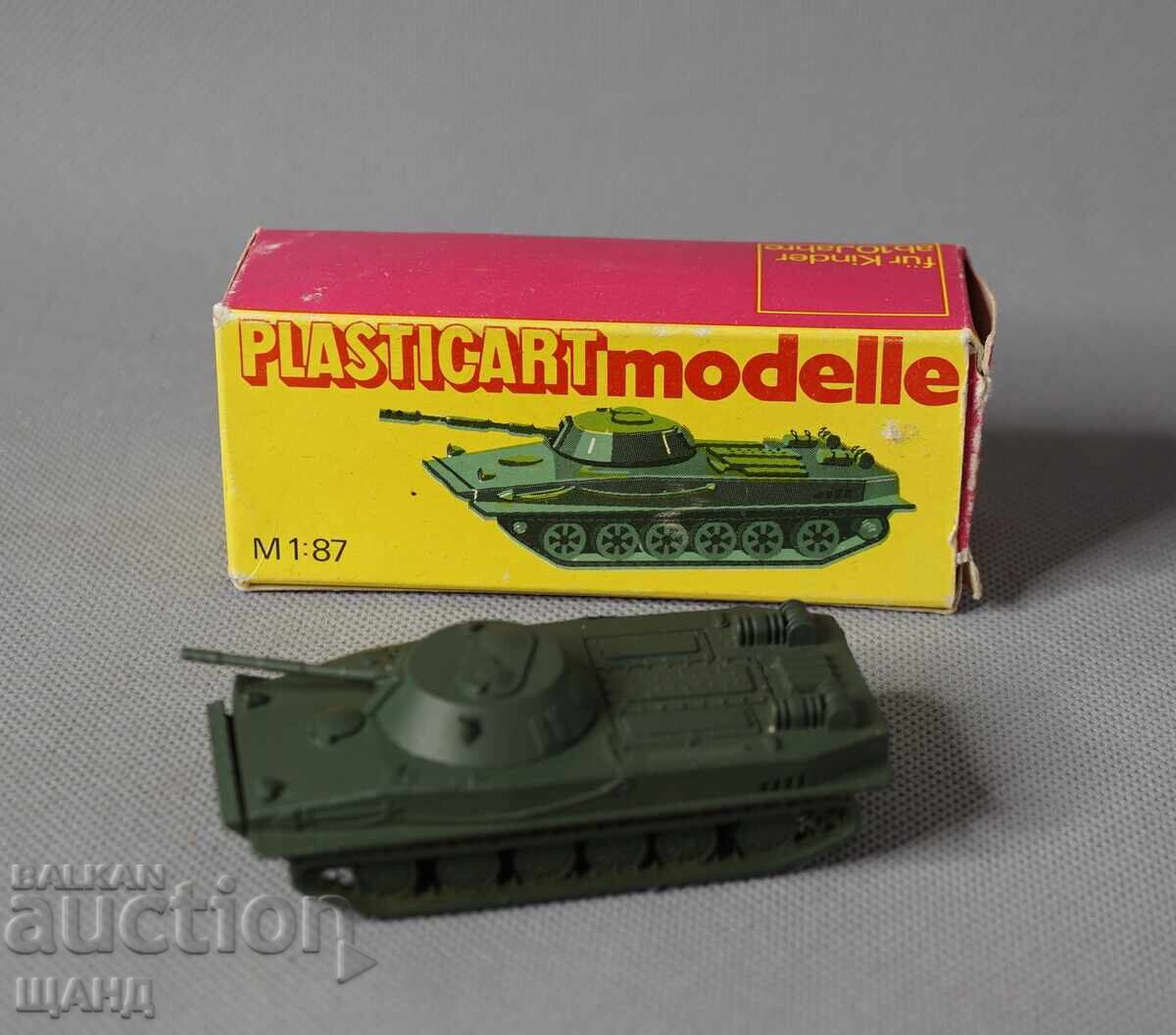 Jucărie veche germană model tanc Panzer 76 cu cutie