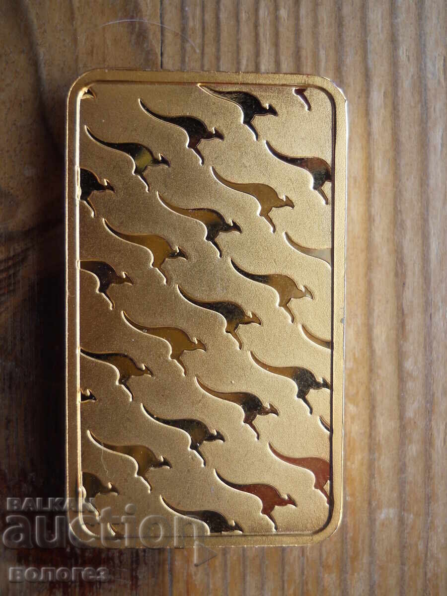 Delivery of Beautiful Perth Mint bar with 24-carat gold-plated core