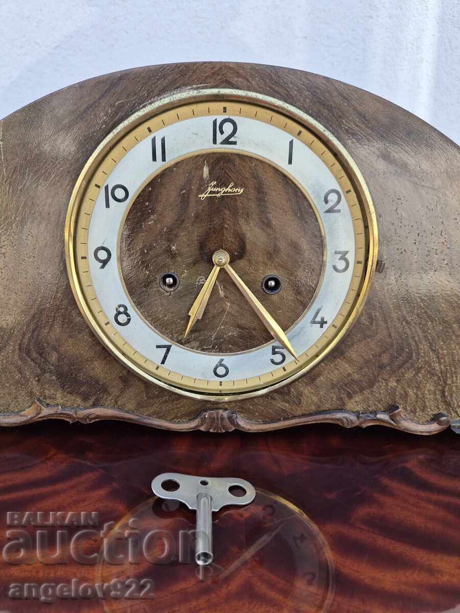 Auction German desk clock JUNGHANS WORKING Auction German desk clock JUNGHANS WORKING