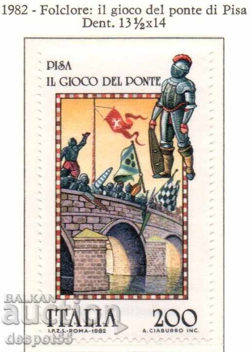 1982. Италия. Игра на моста, Пиза.