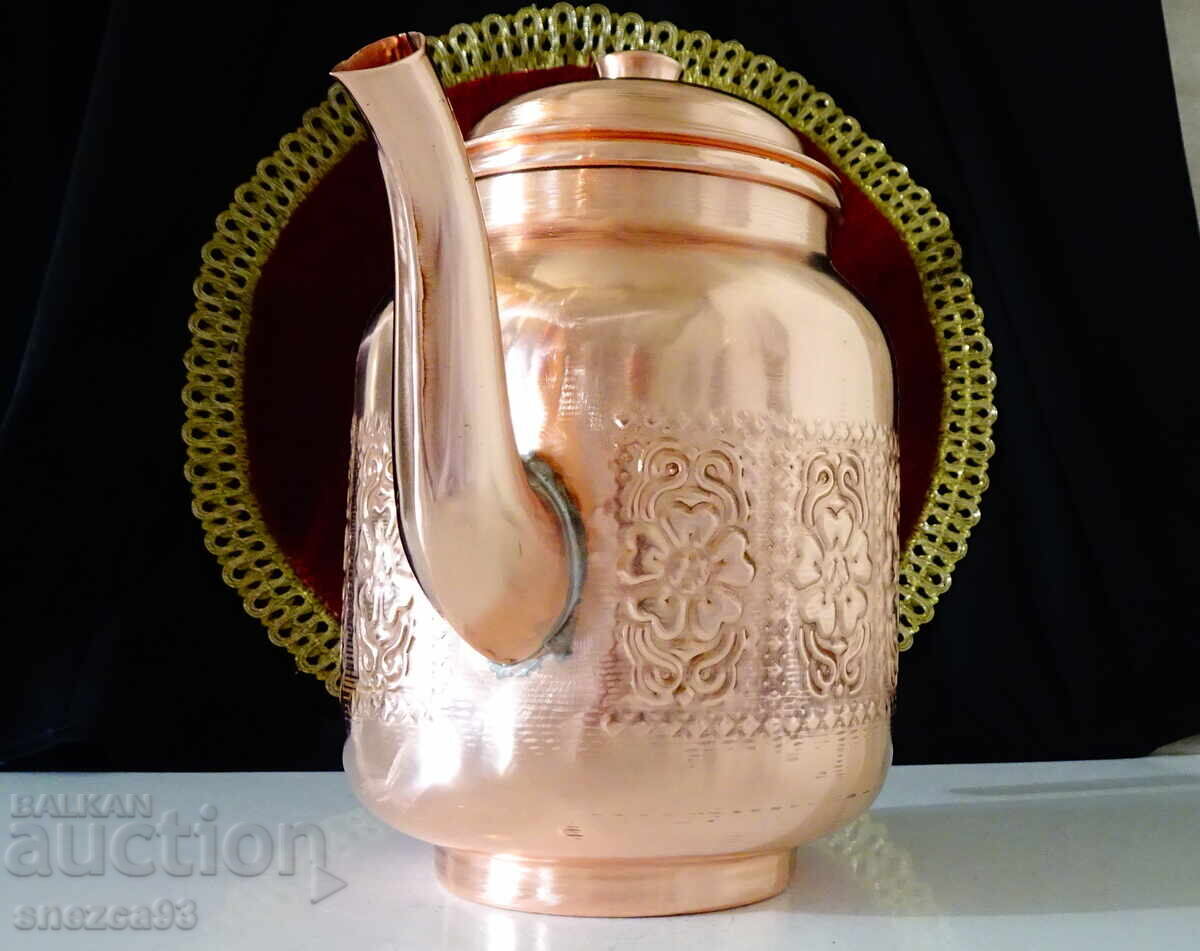 Copper teapot 1.5 L., pure red copper - 5 Copper teapot 1.5 L., pure red copper - 5