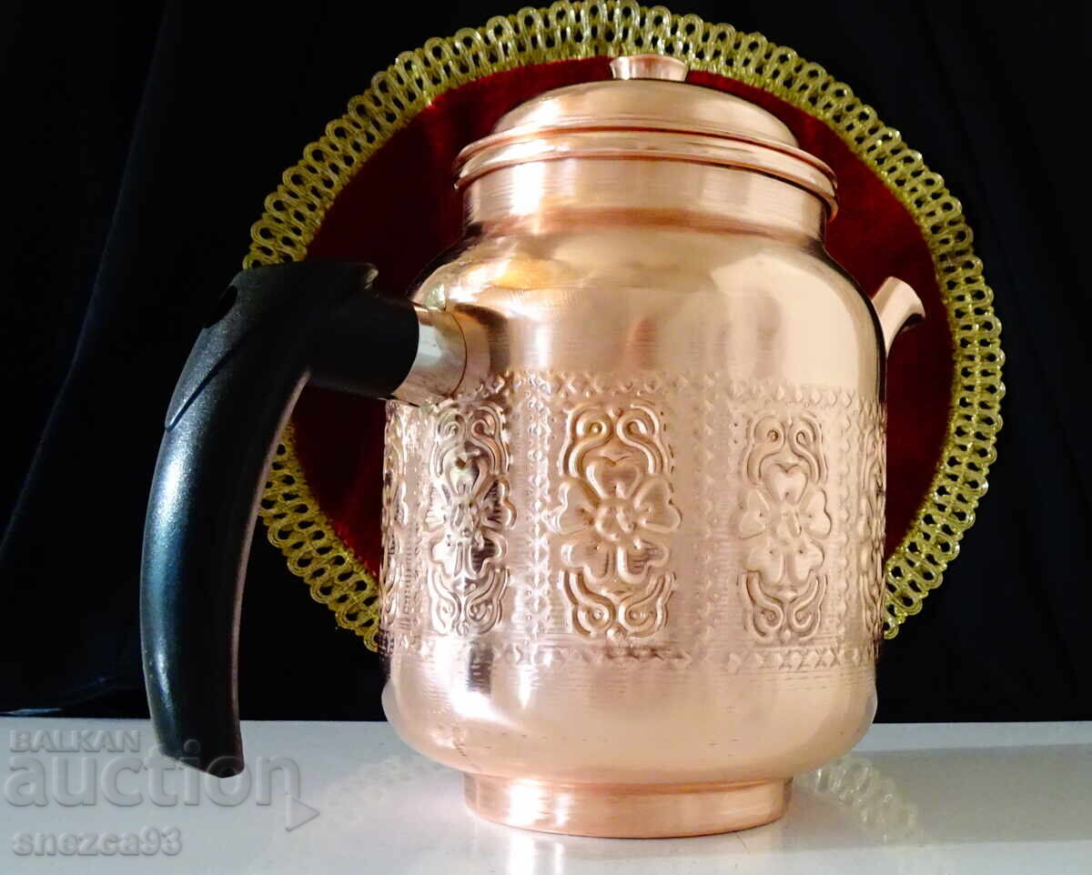 Copper teapot 1.5 L., pure red copper - 7 Copper teapot 1.5 L., pure red copper - 7