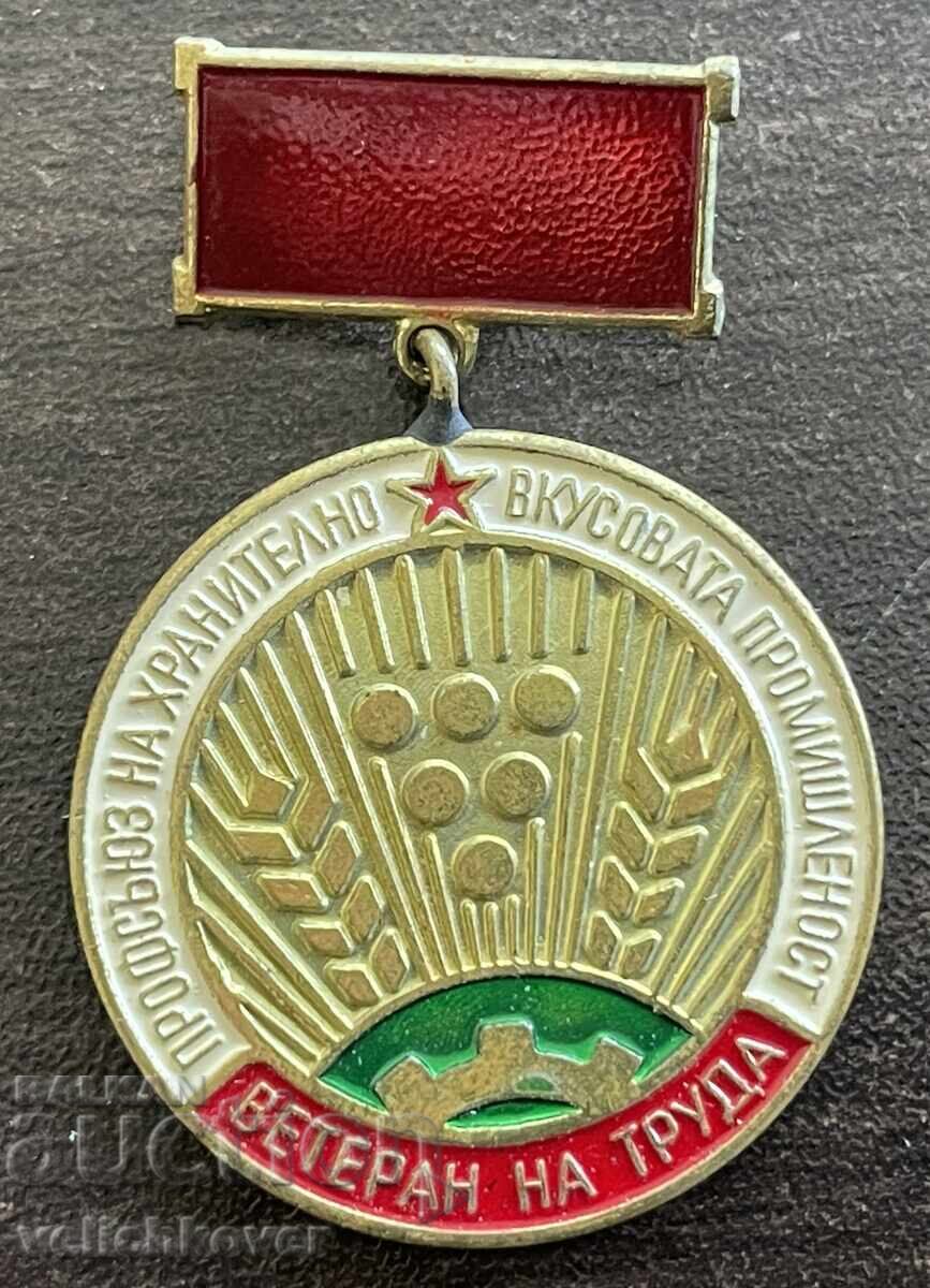 43693 Bulgaria medalie Veteran al Muncii Industria Alimentară