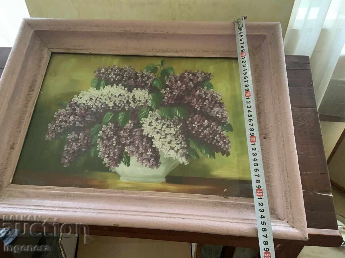Livrarea TABLOU NATURĂ MOARTĂ PE PLACAJ ULEI LILIAC RAMĂ ELEGANTĂ Livrarea TABLOU NATURĂ MOARTĂ PE PLACAJ ULEI LILIAC RAMĂ ELEGANTĂ