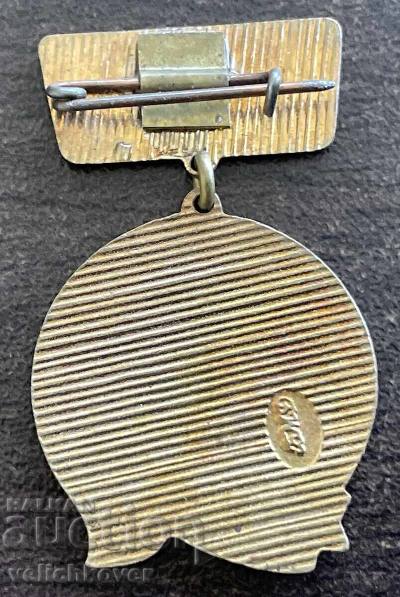 43701 Bŭlgariya medal Otlichnik na uchenieto i sporta emaĭl με τιμή € 4.00 | 7.82 BGN