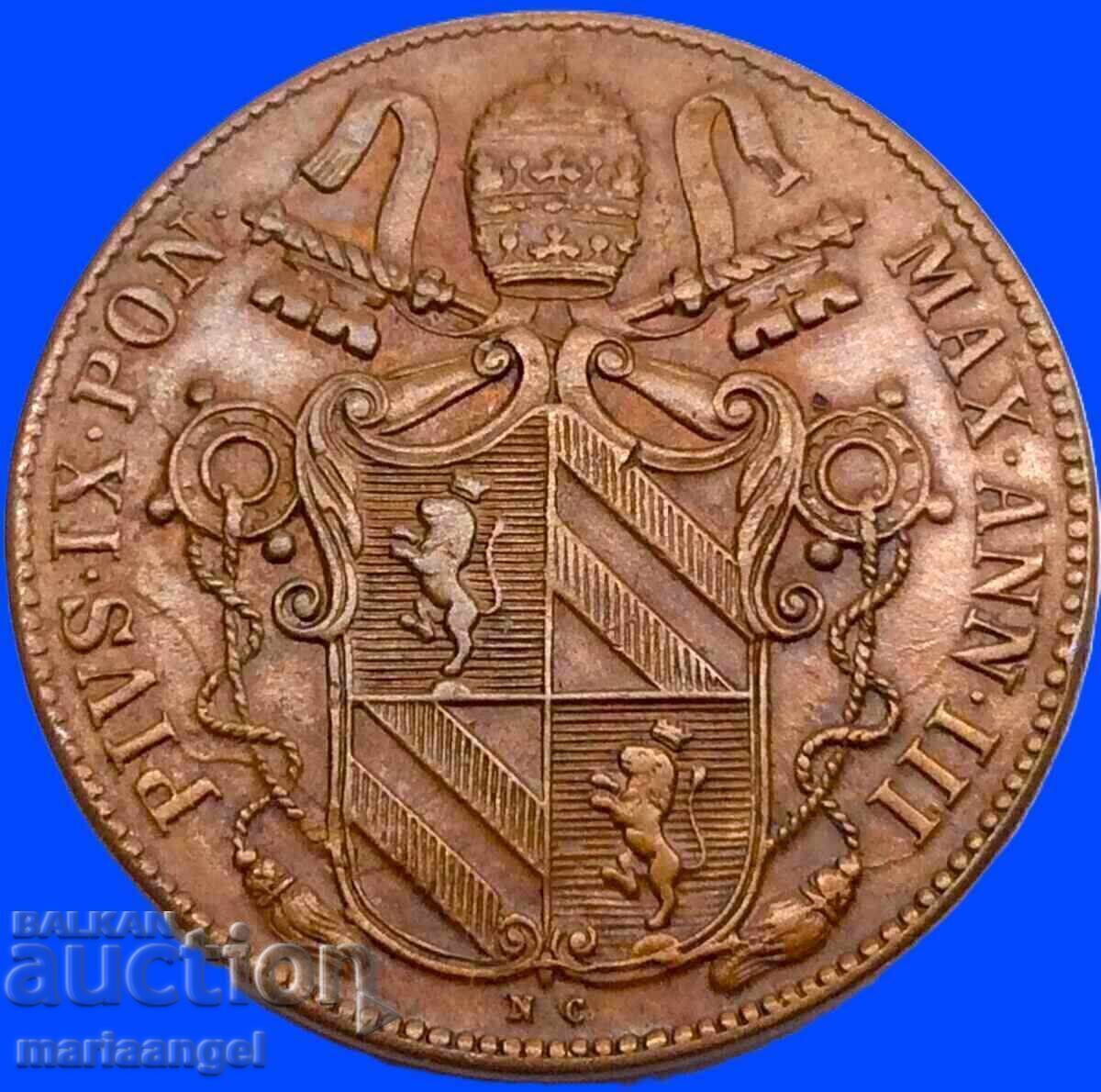 Bayoko 1848 Vatican Pius IX Rome 30mm Copper - 7